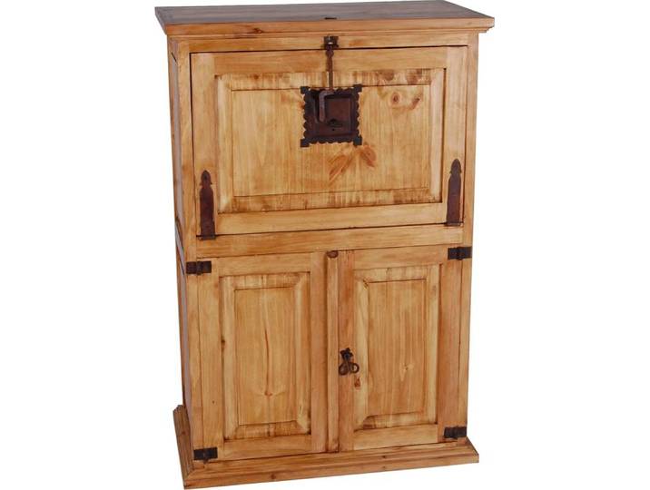 MiaMöbel Mexico Barschrank Massivholz Pinie Landhaus Mexiko Möbel Mexikanisch