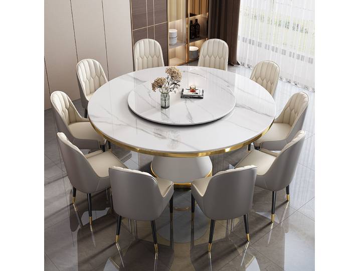Tables de cuisine de luxe haut chaud garder la décoration Tables à manger Design français Tavolo Round Pranzo meubles de salle à manger