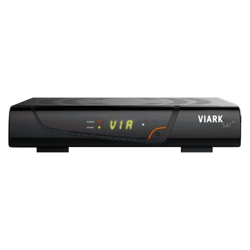 Viark Sat 4K UHD H,265 2160p DVB-S2X Multistream Receiver LAN WLAN Schwarz (DVB-S2) (SAT 4K)