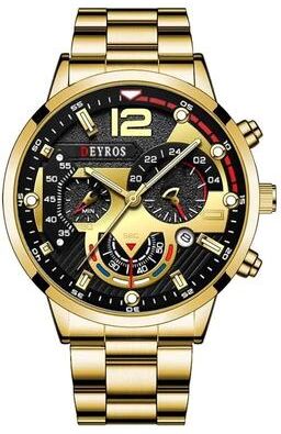 Uplifted Goods Classic Stainless Steel Quartz Wristwatch gold Gold