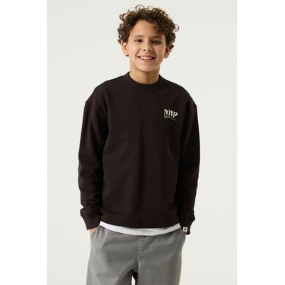 Sweater GARCIA, Jungen, Gr. 176, barken, Sweatware, Obermaterial: 100% Baumwolle, regular fit taillenbedeckt, Rundhals, Rippbündchen, Sweatshirts Sweater, mit Rippbündchen