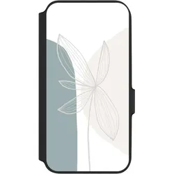Nivocase Klapphülle für Samsung Galaxy A54 5G Handyhülle aus Kunst Leder NIVOflip schwarz Blume Boho (Samsung Galaxy A54 5G), Smartphone Hülle, Schwarz