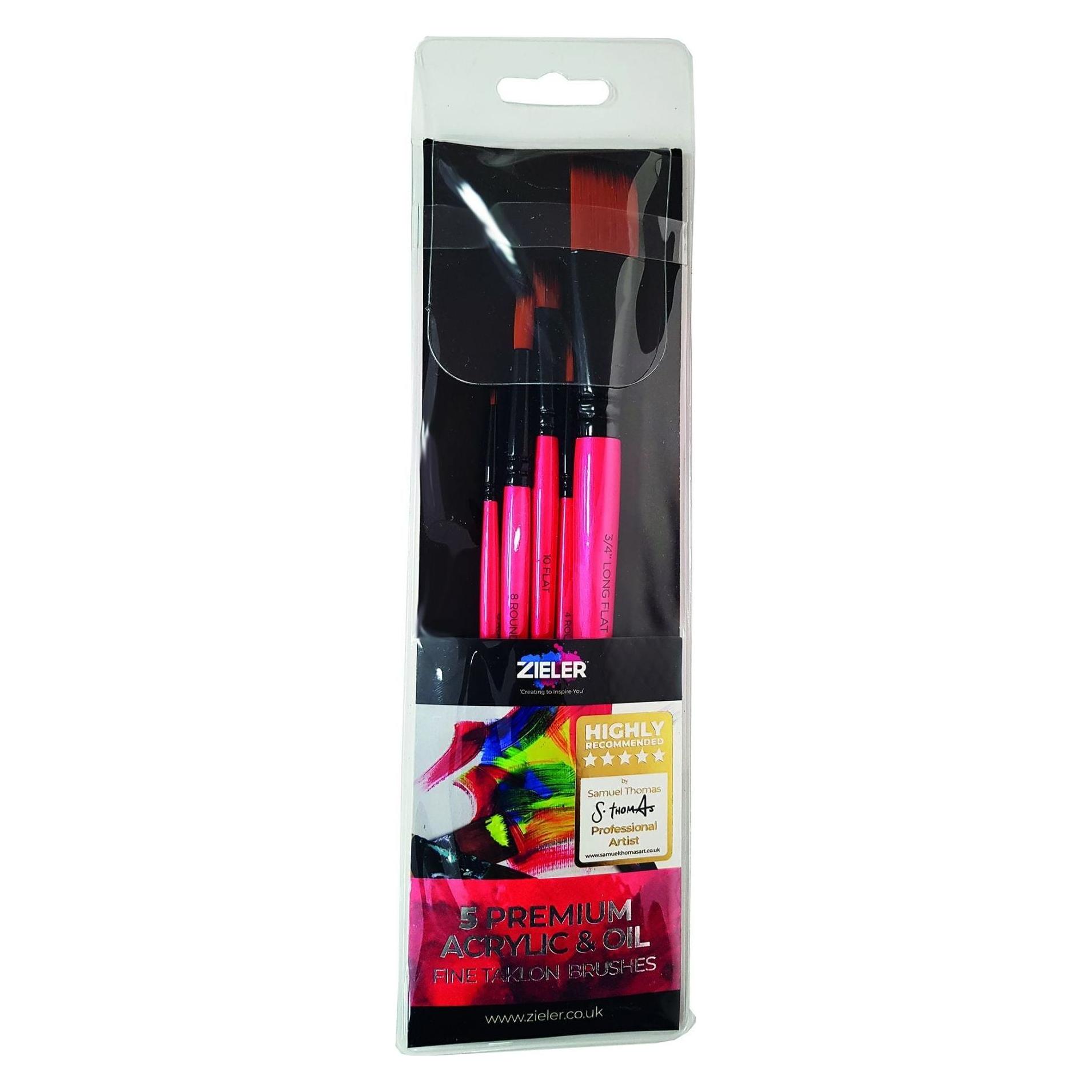 Zieler - Brushes - 5 PCS - Acrylic & Oil (609299268) (609299268)