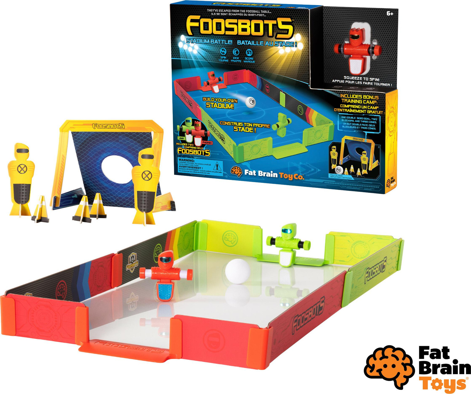 Fat Brain Foosbots Stadiongevecht Robo-voetbal met stadionset van Echt Erzgebirge