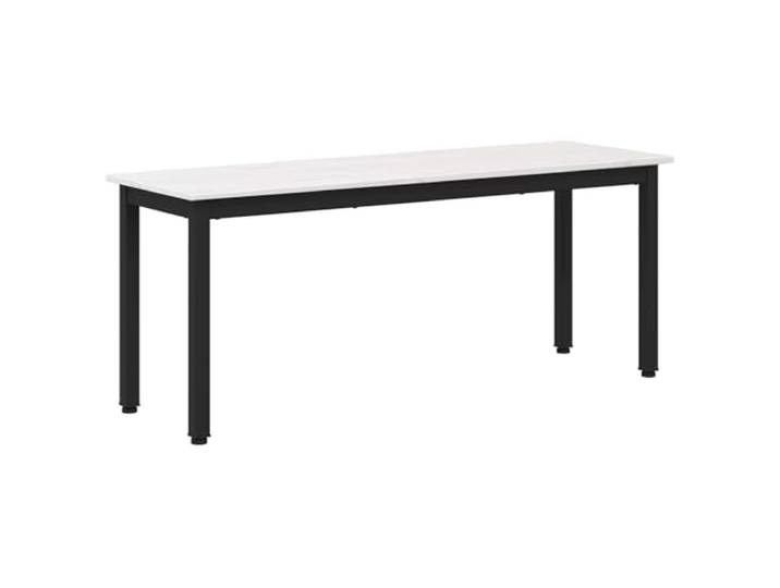 hliofuir Sitzbank Kiefernholz 110x35x45 cm Esszimmerbank Weiß Stabile Holzbank mit Metallbeinen für Flur und Terrasse, bietet verlässliche Sitzgelegenheit im modernen Design.