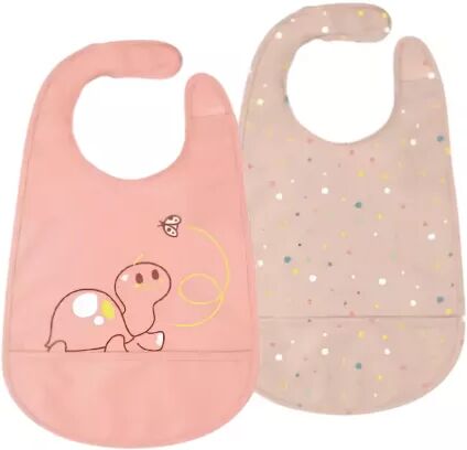 Chicco Babete Easy Meal Bib Rosa 6m+ x2