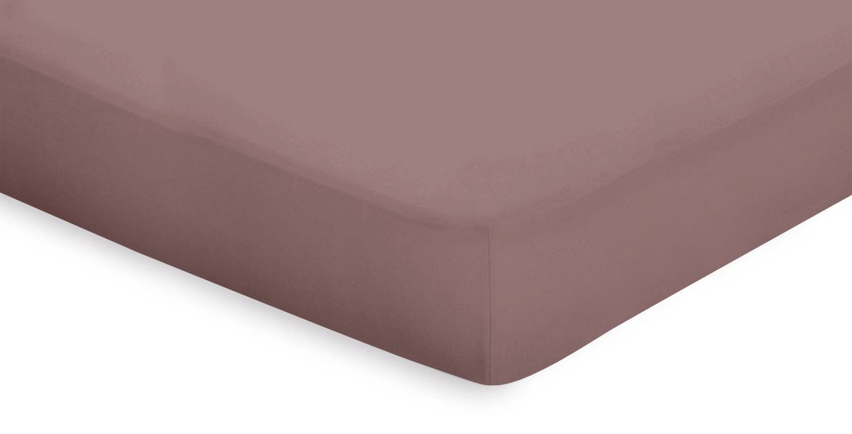 Eleganzzz Hoeslaken Topper van Katoen Perkal - Rose - 90x200 cm - Eenpersoons