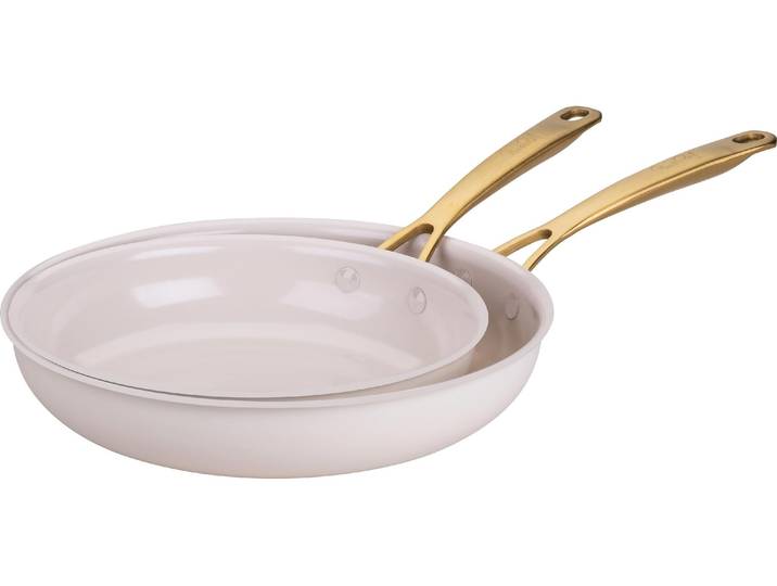 Pfannen-Set FACKELMANN Signature 24 / 28 cm , beige, gold, Ø:28cm, Pfannen, Pfannen-Set