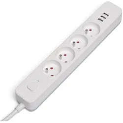Savio, Steckdosenleiste, Steckdosenleiste 4 Steckdosen und 3 x USB-A 1 5m weiss LZ-12 (4x, CEE 7/5, 1.50 m)