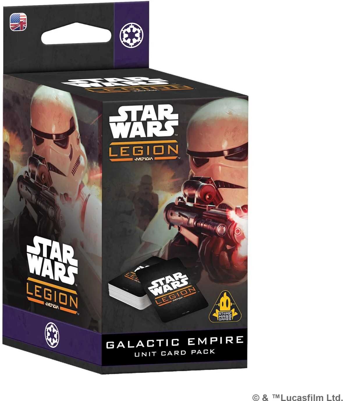 Star Wars: Legion - Empire Card Pack by Atomic Mass Games, 48 Unit Cards, 129 Upgrade Cards