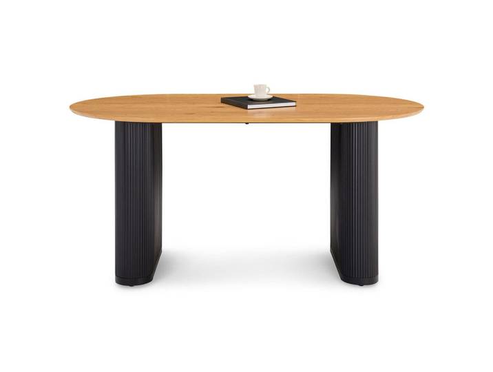Idimex Esstisch Maxim Eiche, Eichefarben, Metall, Mode, Oval, 160x75x90 cm, Esszimmer, Esstische