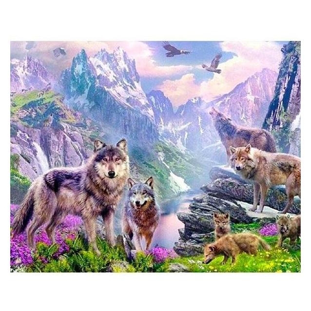 Norimpex 5D-Diamantmosaik - Wölfe 40x30cm (54613547)