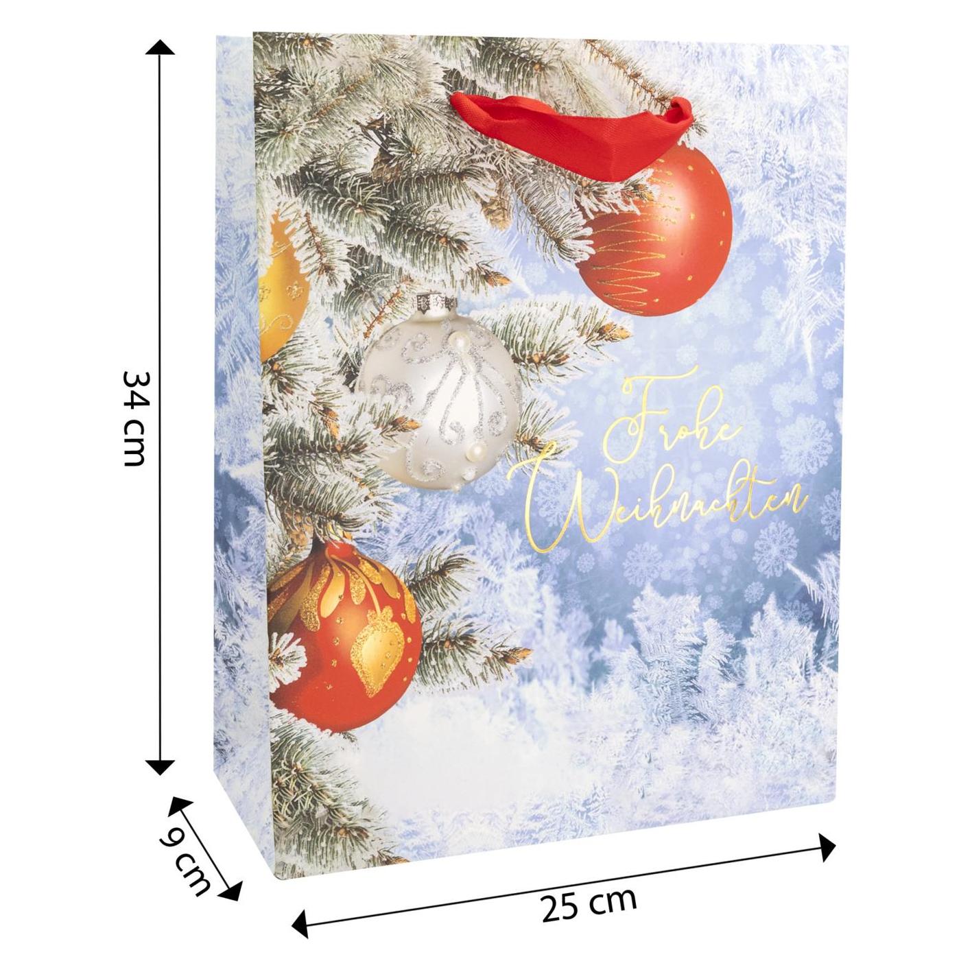 Idena Geschenktasche Weisse Weihnachten mehrfarbig 25x9x34cm (49620994)
