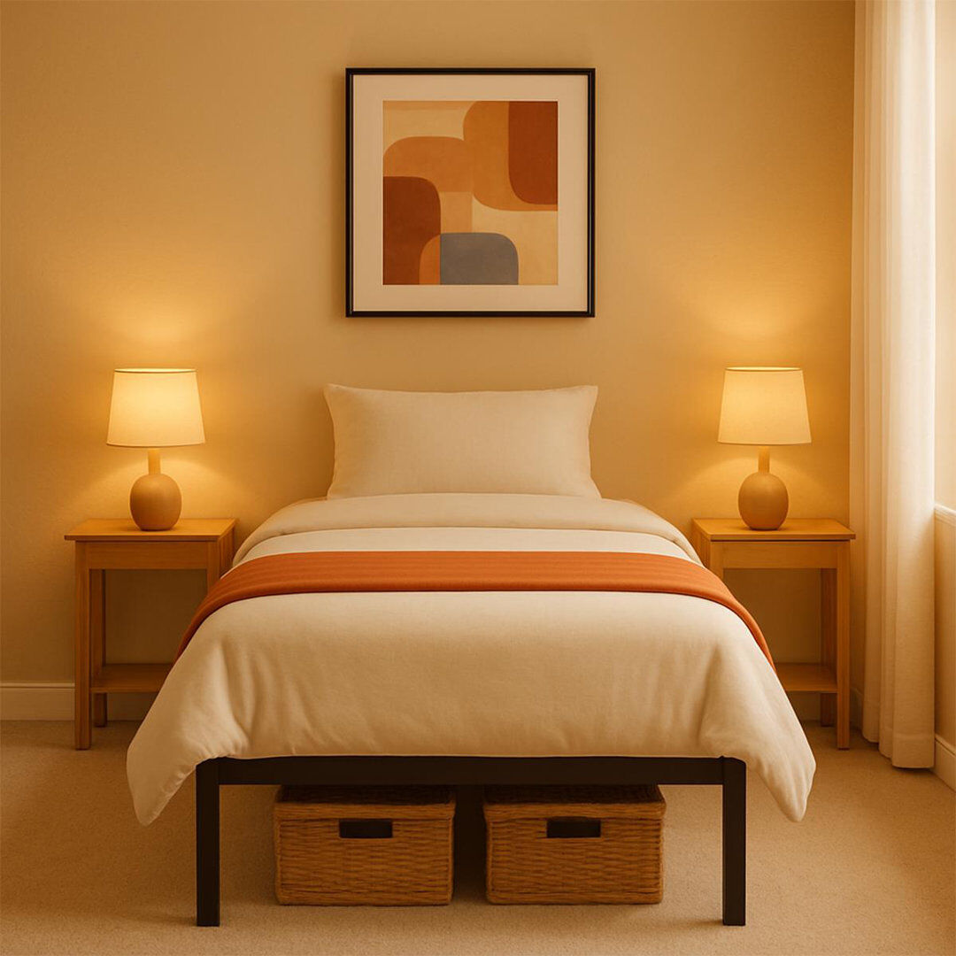 17 Stories Platform Metal Bed Frame Modern Single