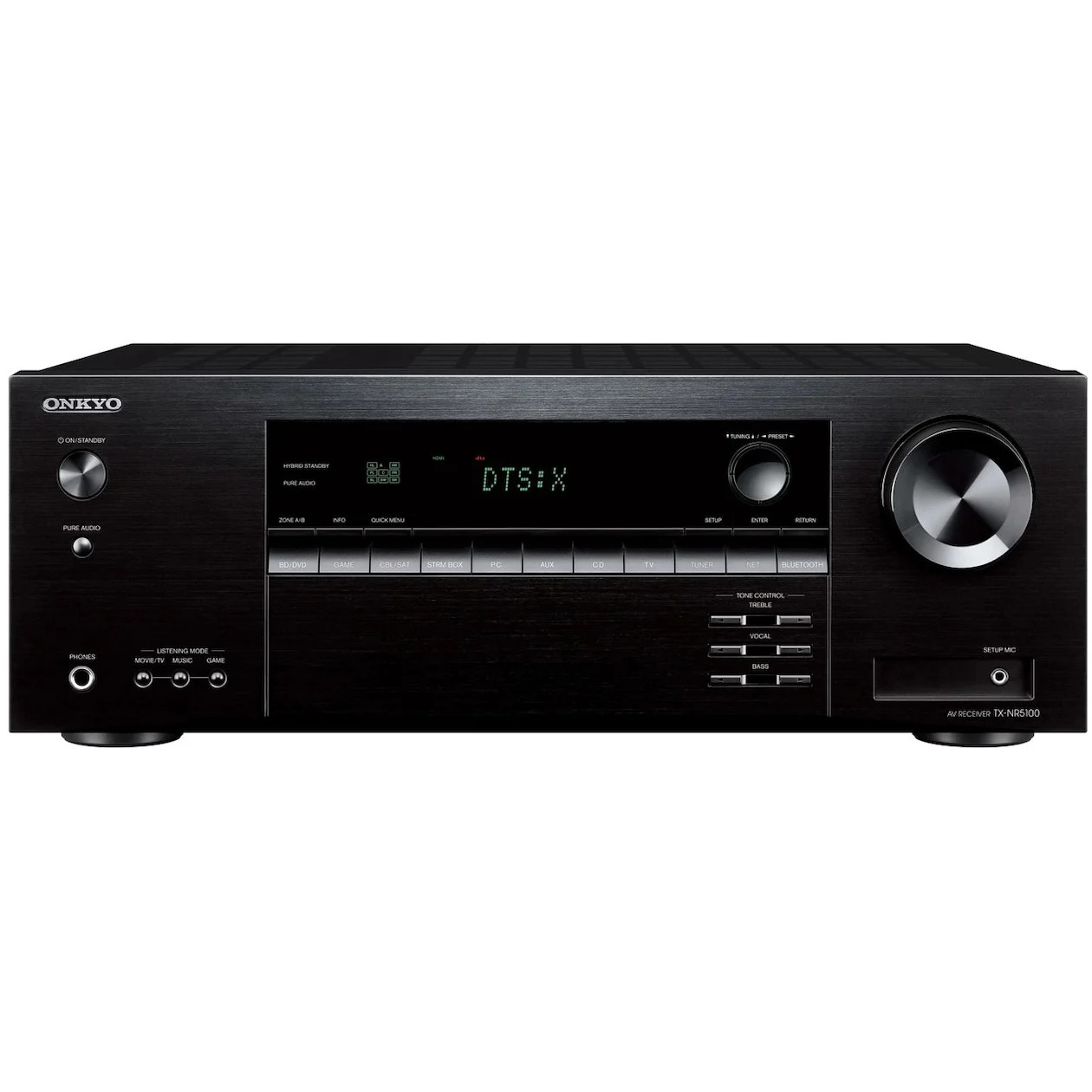 Onkyo TX-NR5100 7.2 AV-netwerkreceiver, 8K, Bluetooth en WiFi, Zwart