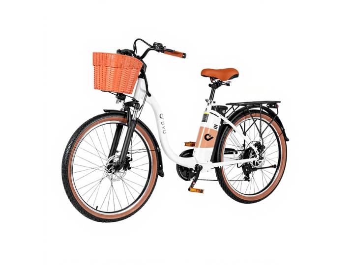 DYU City Elektrische Fiets DYU C6 PRO 26-inch, Wit