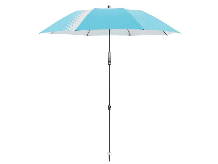 Doppler Sonnenschirm, Anthrazit, Hellblau, regenabweisend, UV-beständig, wetterfest, Sonnenschutz, Sonnenschirme