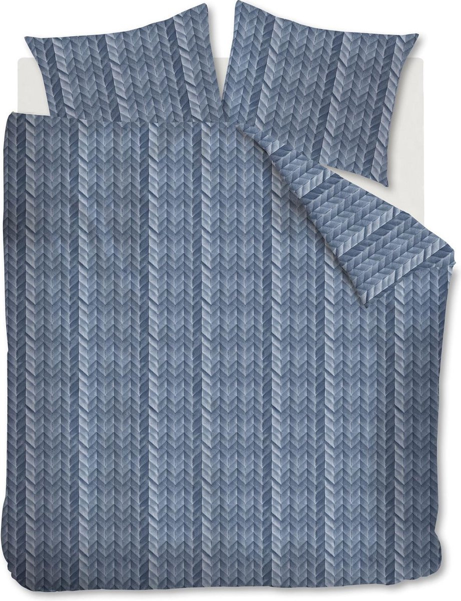At Home Fold Dekbedovertrek Tweepersoons Blue 200 x 220 cm