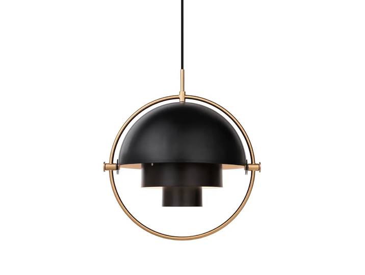 GUBI Plafonnier Multi-Lite laiton-noir