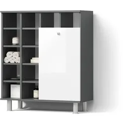 BADSCHRANK Fucino Weiß Hochglanz 78.4 x 91.6 cm