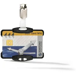 Durable Ausweiskartenhalter 54x87 sw mit Clip Einzelverpackung