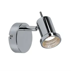 5 Watt LED Wand Spot Strahler drehbar Lampe Leuchte Chrom Beleuchtung ACTION 450301010000