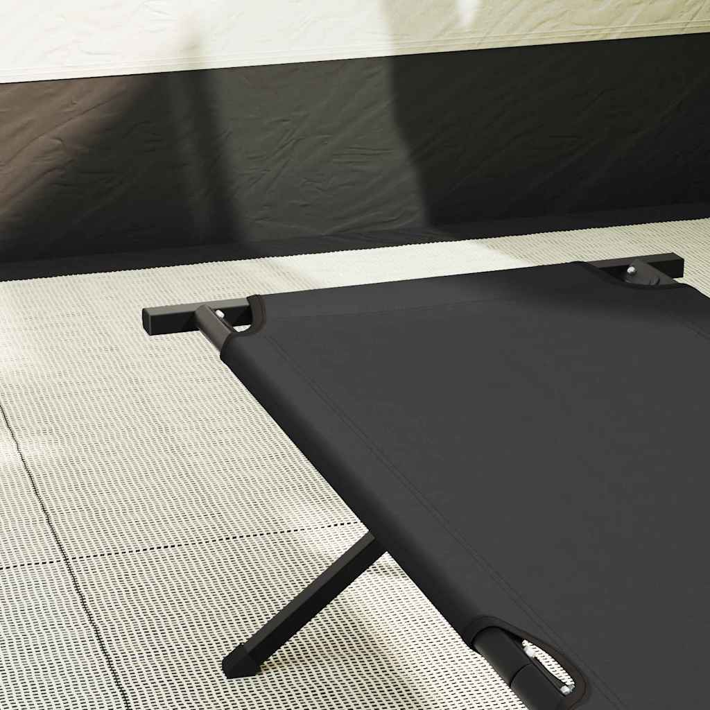 vidaXL Lit de camping pliant Noir 193 x 69 x 45 cm Tissu Oxford
