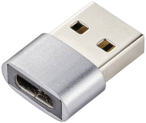 Renkforce USB 2.0 Adapter [1x USB 2.0 Stecker A - 1x USB-C Buchse] Aluminium-Stecker