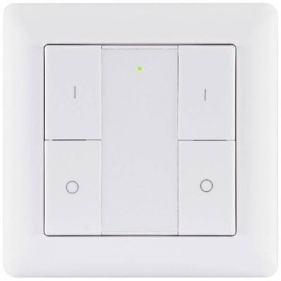 Paulmann 50134 SH ZB Wandtaster Doppelwippe On/Off/Dimm Home Funk-Schalter Weiß