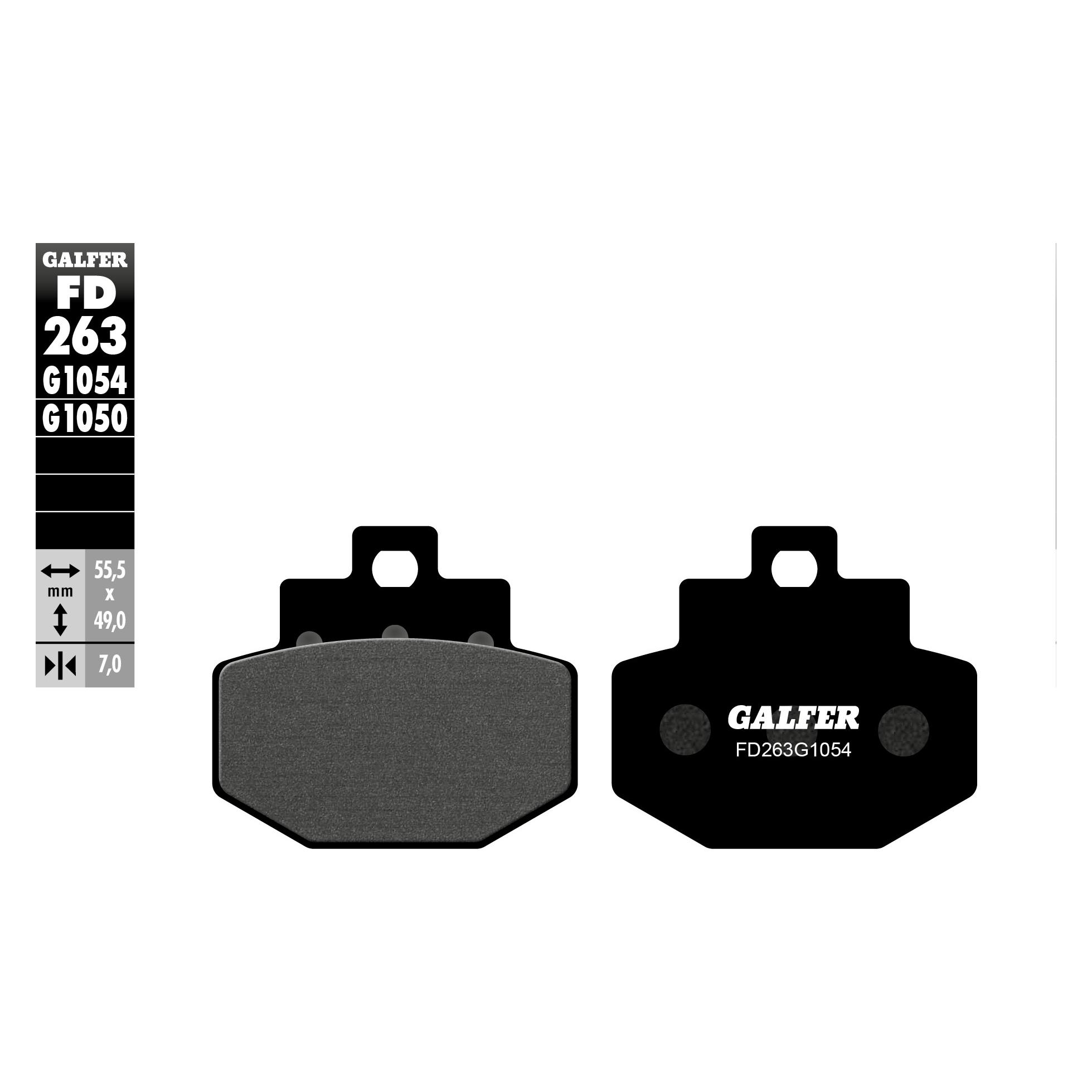 Galfer Bike Galfer Bremsbelag G1050 - Organisch Scooter, Bremsbelag "FD263" Satz (Organisch (Resin)) (FD263-G1050)
