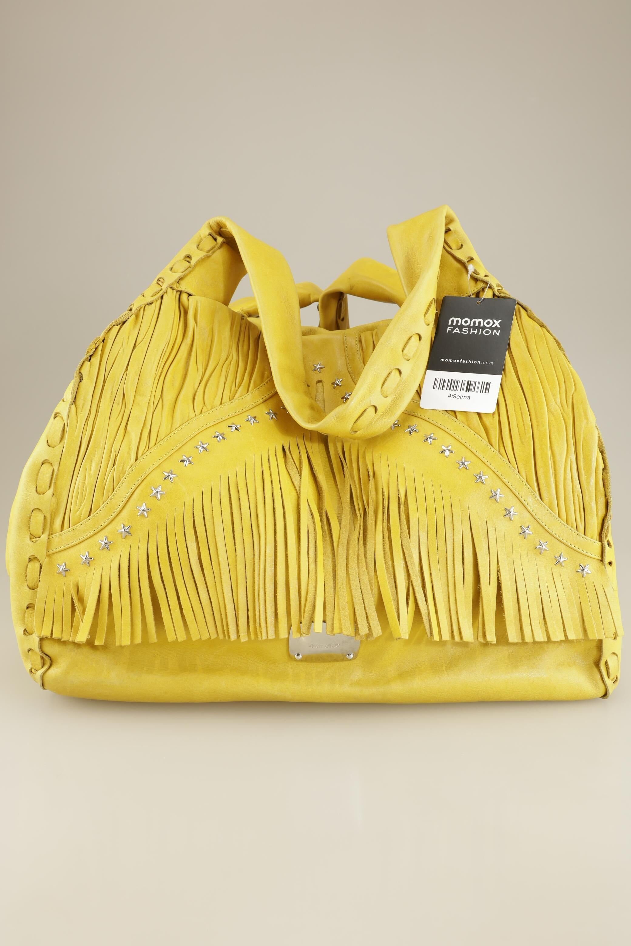 Jimmy Choo Damen Handtasche gross Leder, Gelb, Leder / kein / Etikett - Second Hand