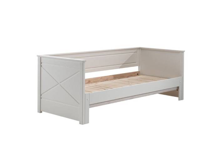 VIVIEN - Lit Extensible 90x200cm en Pin Laqué Blanc