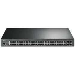 TP-Link Jetstream 52-Port-Gigabit, TL-SG3452XP (52 Ports), Netzwerk Switch, Schwarz
