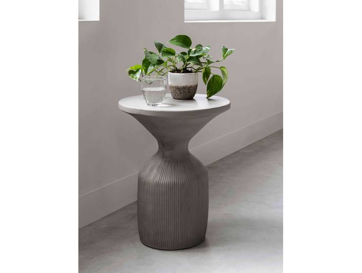 MUST Living Bijzettafel Flora, 51cm - Olijf - Rond