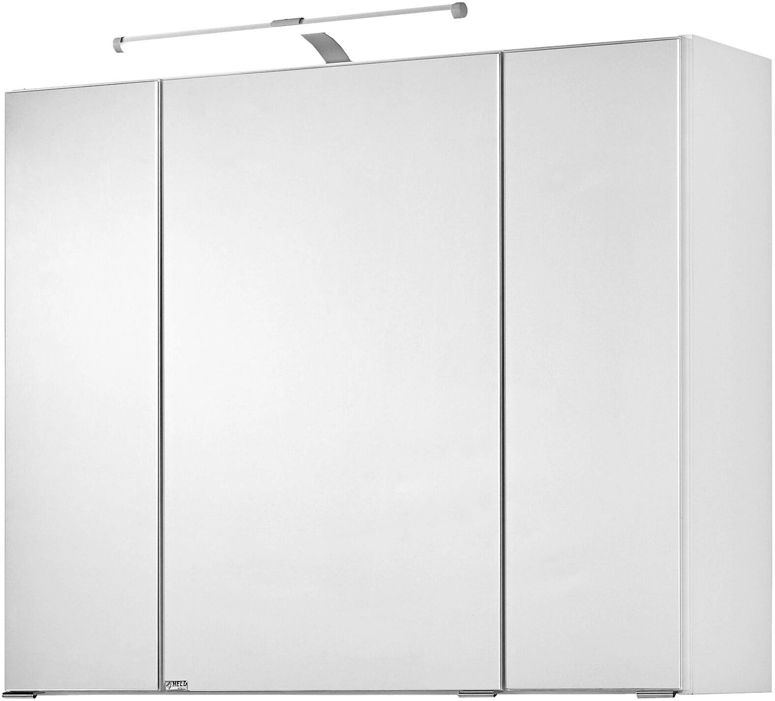 Spiegelschrank WELLTIME "Siena", weiß, B:80cm H:65cm T:20cm, Holzwerkstoff, Schränke, Spiegelschrank, Breite 80 cm, mit sparsamer LED-Beleuchtung