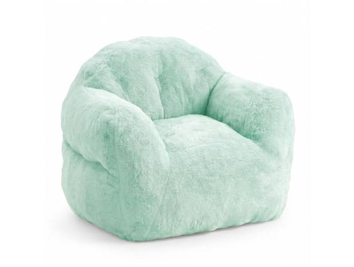 Sitzsack XXL Plüsch grün, Riesen-Sitzsack Schaumstoff mit Rücklehne Sofa Hochwertiger Schaumstoff für dauerhaften Halt, ergonomische Rückenlehne, bequeme Armlehnen, Wolkenkomfort