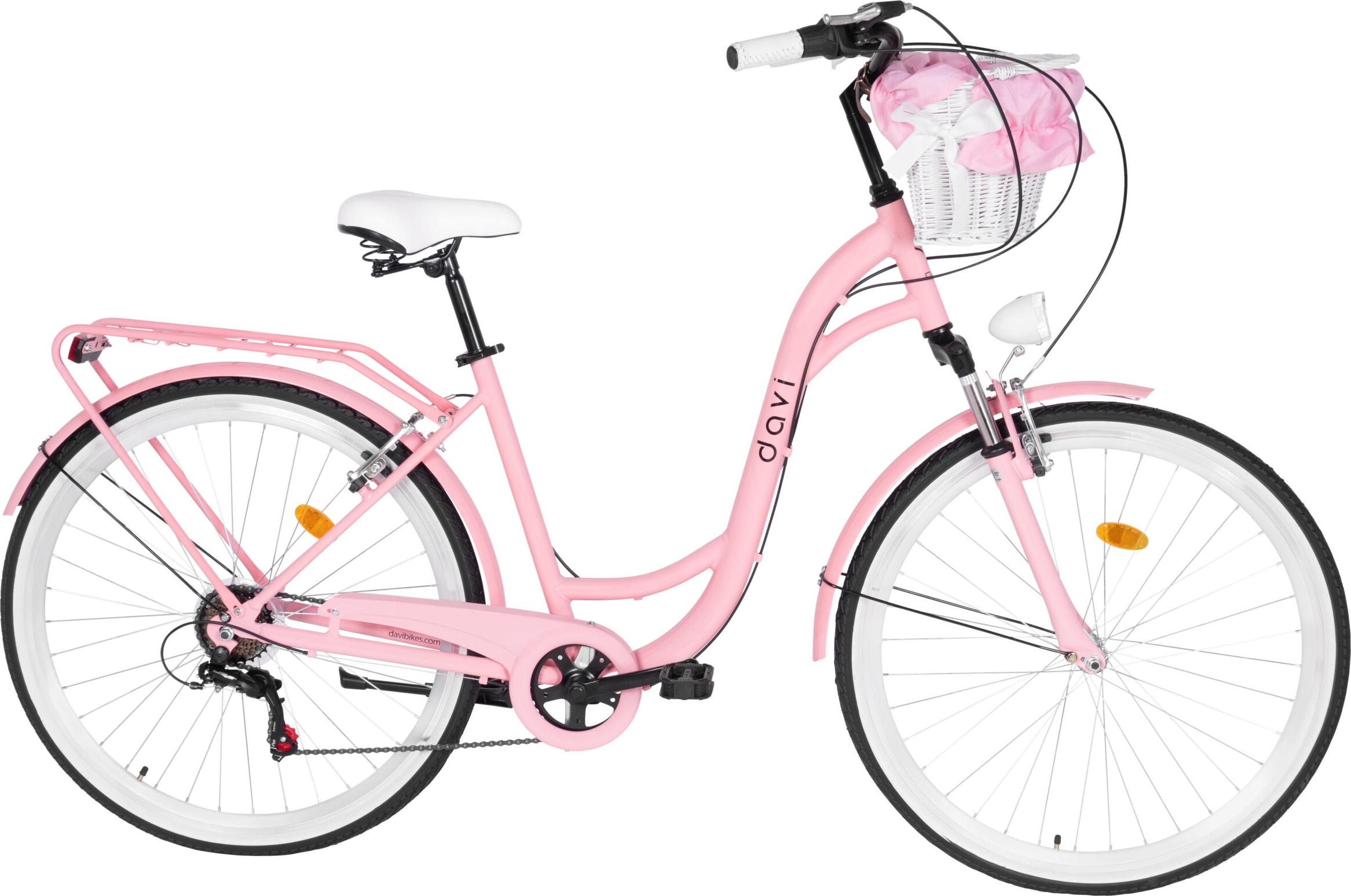 Damenfahrrad Davi Maria Aluminium 28", für 160-185 cm, 7 Gänge, Rosa