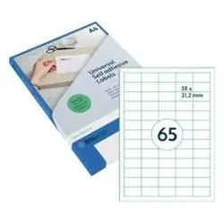 Rillprint, Etiketten, Universal-Etiketten, 105 x 48 mm, transparent selbstklebend, für Inkjet-, Laser-, Farblaserdrucker