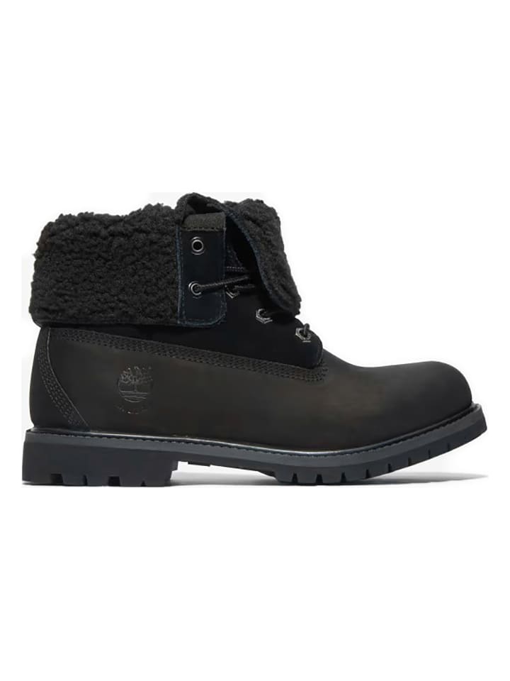 Timberland Leder-Boots in Schwarz - 38,5