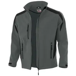 Softshelljacke "1020" - S - grau/schwarz