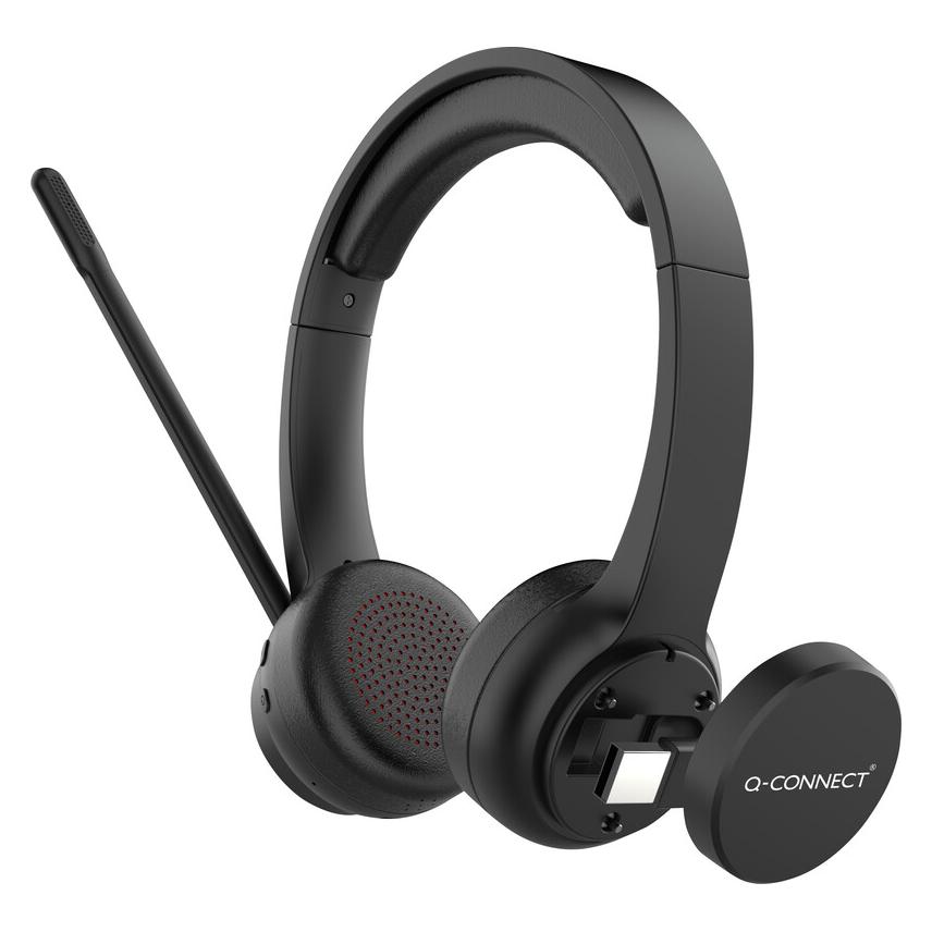 Q-Connect Headset mit Mikrofon Stereo kabellos (Kabellos, USB-A) (KF17050)