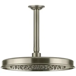 Gessi Venti20 Antikalk-Kopfbrause, D328mm, mit Gelenk und Deckenarm Sondermaß angeben 110-1900mm, Deckenmontage, 65155149, Farbe: Finox Optik