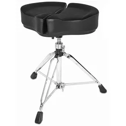 Ahead SPG-BL-3 Spinal Glide Black Saddle Drum Throne - Drumhocker