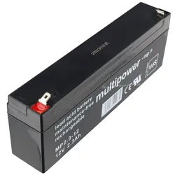 Multipower MP2.3-12 Blei Akku, 4,8mm Faston Stecker, früher Multipower MP2,2-12