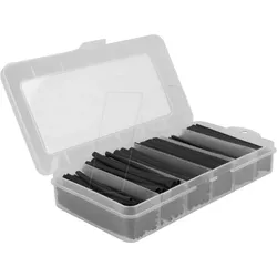 DELOCK 20735 - Schrumpfschlauch Sortimentsbox, schwarz 196-teilig