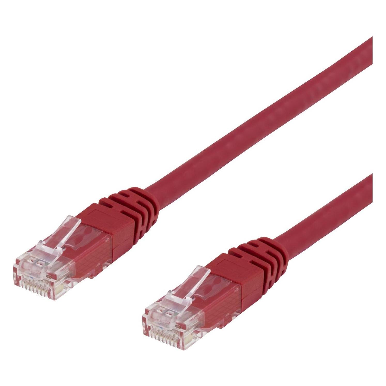 Deltaco UTP Cat6 - 3 m - Cat6 - RJ-45 - RJ-45 - Rot (UTP, CAT6, 3 m) (TP-63R)