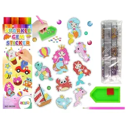 Diamant-Stickerset Meereswelt Tiere Mosaik