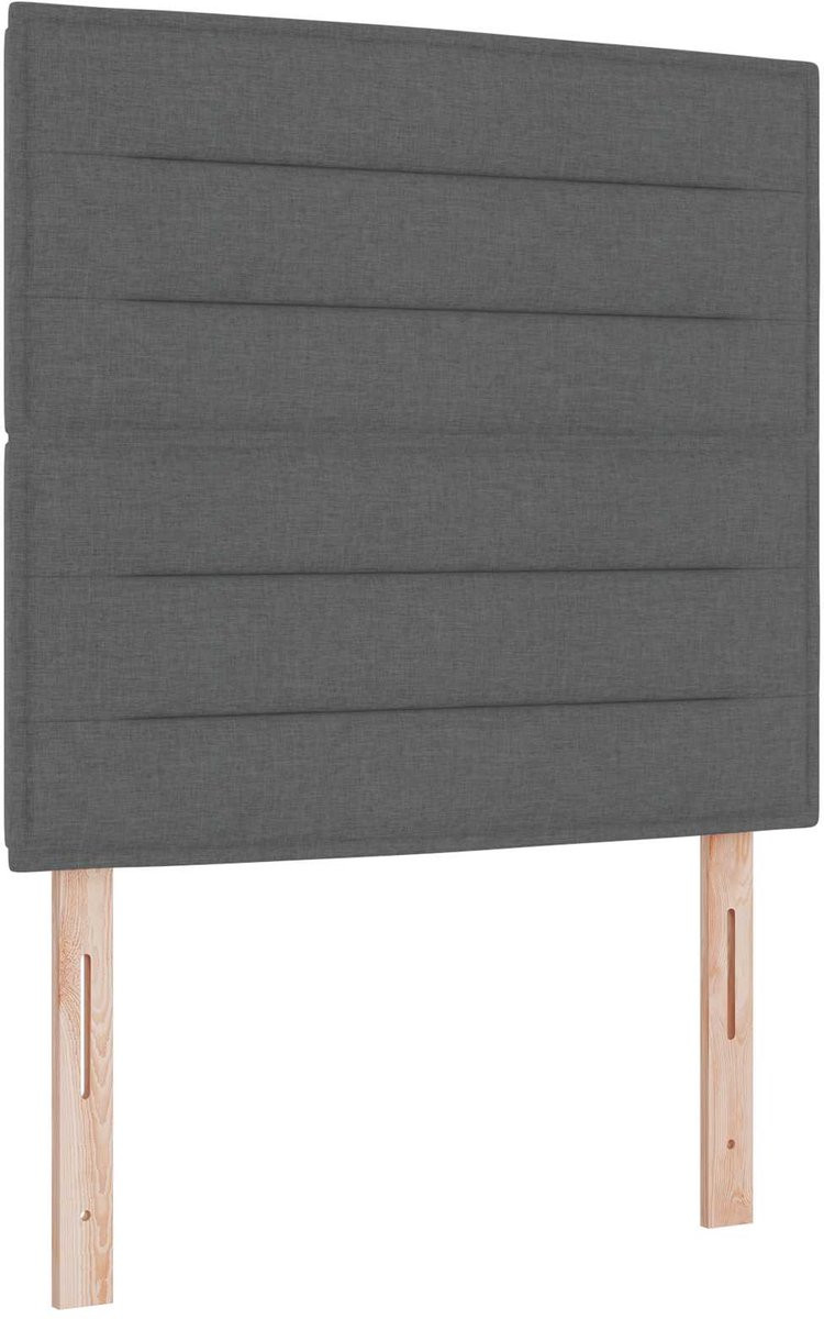 vidaXL LED Hoofdbord met LED-stripverlichting - Donkergrijs - 90 cm