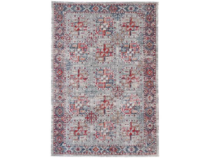Teppich CARPETFINE Mahal , grau (hellgrau), B:140cm H:3mm L:200cm, Polypropylen (PP), Teppiche, Teppich, Orient Vintage Look, Wohnzimer