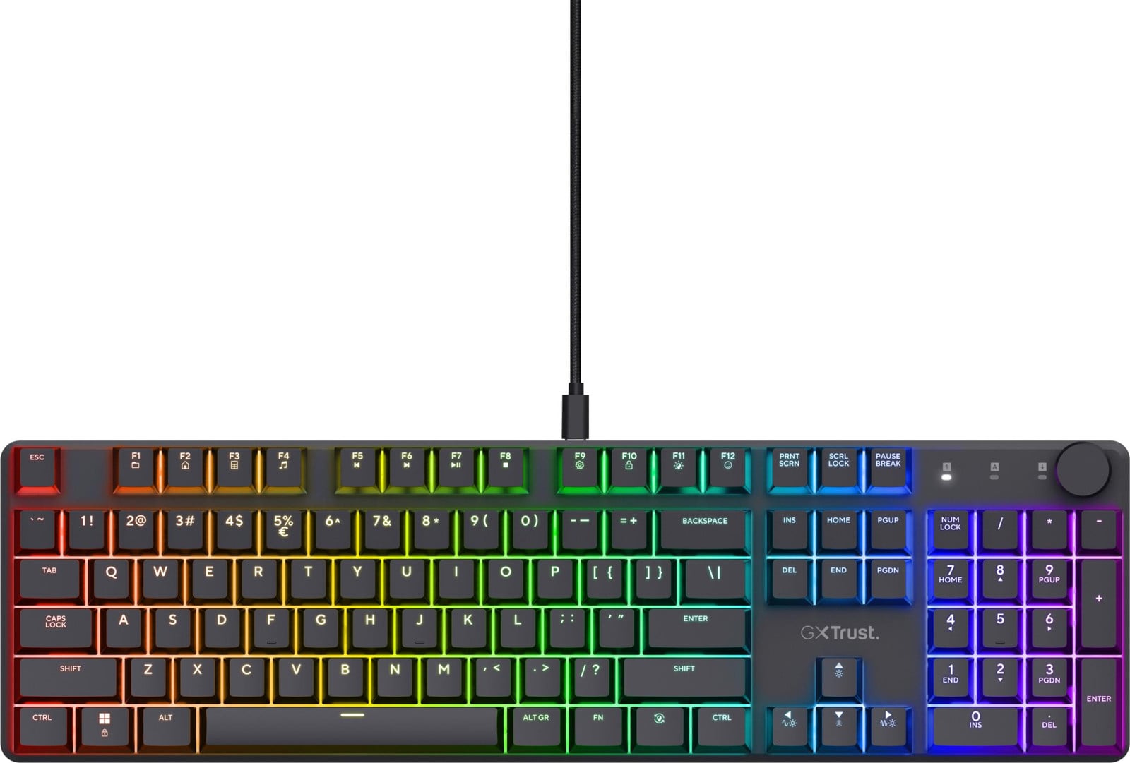 Trust GXT 866 TORIX Mechanical Gaming Toetsenbord, USB, QWERTY US International, Zwart